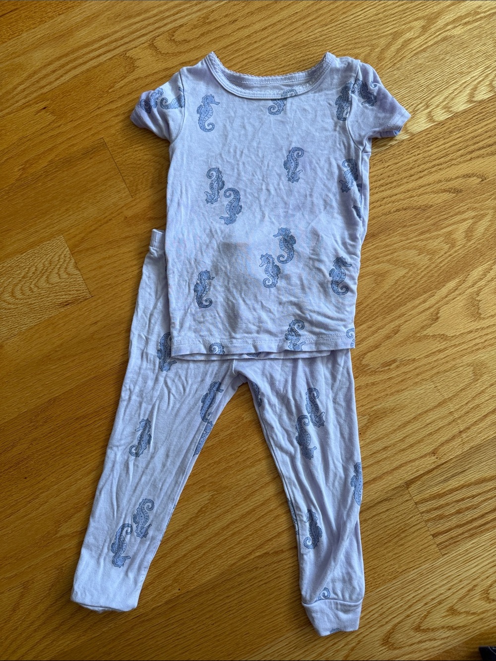 Carter's Light Lavender Seahorse Short-Sleeve Pajama Set